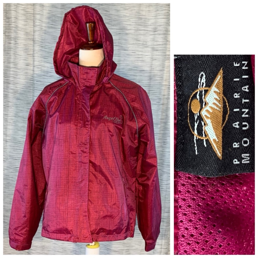 Prairie Mountain Burgundy Rain Jacket.